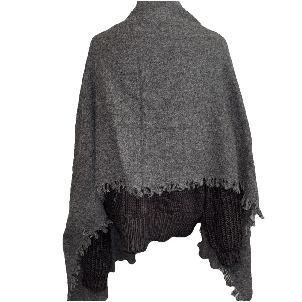 Wrap/Scarf 20%cashmere 80%wool Universal Threads OSFM  black/gray New